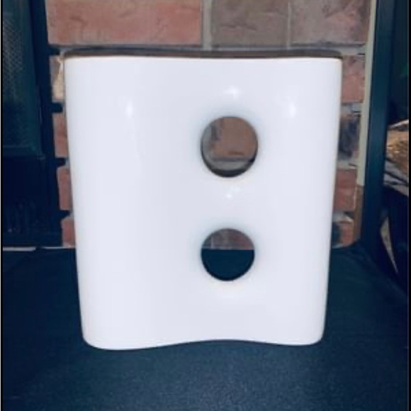 Torre & Tagus Square Modernist Ceramic Peek-A-Boo Vase Decor. - Picture 3 of 4